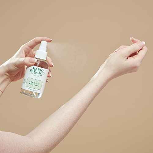 Mario Badescu Coconut Body Oil Enriched with Coconut Oil & Shea Butter | Lightweight Skin Care for Hydrating and Moisturizing After Shower Massage