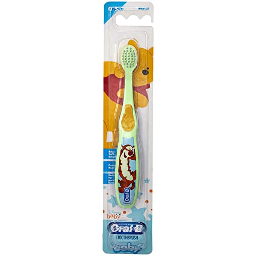 Oral-B Baby Manual Toothbrush, Pooh Characters, 0-3 Years Old, Extra Soft (Characters Vary) - Pack of 6