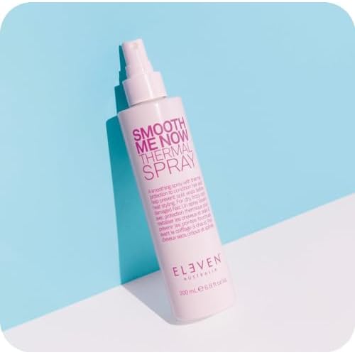 ELEVEN AUSTRALIA Smooth Me Now Thermal Spray for Women & Men - Heat Protectant Spray for Hair, Anti Frizz, Heat Styling Protection for Dry Damaged Hair, Sleek Results, Lightweight Formula - 6.8 fl oz