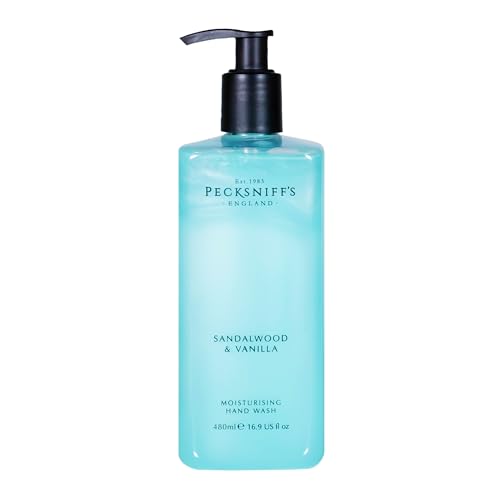 Pecksniff's Hand Wash - Liquid Hand Soap for Soft Skin, Natural, Revitalising, Hydrates and Moisturises, Handcrafted in England, Cruelty Free, Gift of Luxury 480ml/16.2 fl oz (Sandalwood & Vanilla)
