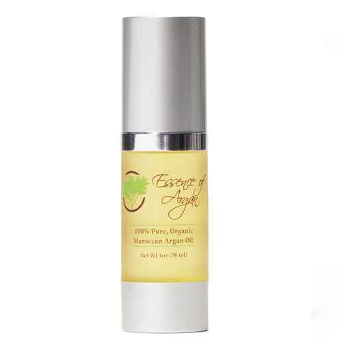 Essence Of Argan Moroccan Argan Oil for Hair, Skin & Nails - Natural Eco-Certified Cold Pressed Oil for Skin Moisturization - Non-Greasy Formula for Hair and Nail Growth - 1 Oz /30ml