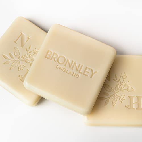 Bronnley England Absinthe Peach Bar Soaps, Three Triple Milled, Palm Oil-Free, Vegan Soap Bars, Gift Soaps Boxed in Plastic-Free Recyclable Packaging, Three, 3.5oz Bar Soaps