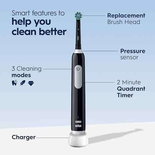 Oral-B Pro 500 Electric Toothbrush with (1) Brush Head, Rechargeable, Black