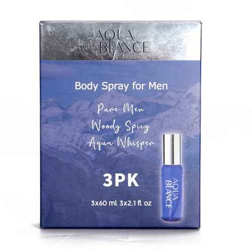 Body Spray For Men, 2.1 Fl Oz/60 ML, Travel Size 3-Pack Set