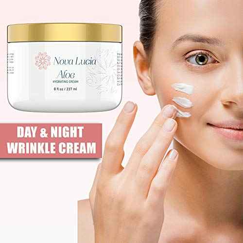 Aloe Vera Cream for Skin – Soothing Moisturizer for Dry, Itchy, or Sensitive Skin, Sunburn Relief, Hydrating Face & Body Cream, Non-Greasy, Fragrance-Free