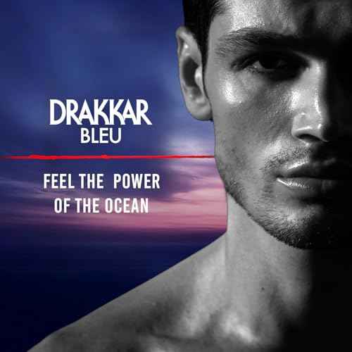 Guy Laroche Drakkar Bleu - Iconic Designer Fragrance - Powerful, Aquatic & Fresh Eau de Parfum - Aquatic Foug?re - Long Lasting Mens Cologne - Day and Evening Scent 3.4 Fl Oz