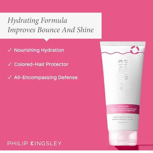 PHILIP KINGSLEY |Swimcap - Chlorine Hair Protection Water Resistant Mask |Swim Hair Mask, Protects Hair from Chlorine, Salt Water and UV Damage | Hair Color Protection Products | 6.76oz