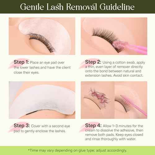 CALAILIS Lash Remover for Lash Extensions Low Irritation Eyelash Extension Remover for Sensitive Skin Quick Dissolves Lash Extension Remover Kit for Professional or Salon Use (10g, Rose)