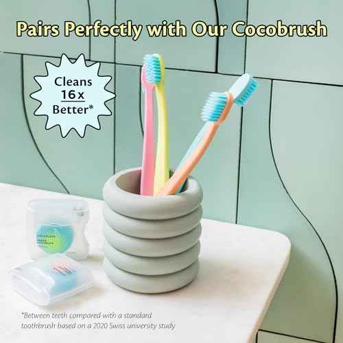 Cocofloss Woven Dental Floss, Refills Set, Dentist-Designed Oral Care, Mint, Waxed, Expanding, Vegan, Kid-Friendly String Floss with Coconut Oil, 3 Refill Spools (33 yd Each)