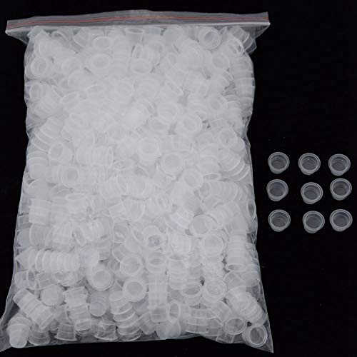 Disposable Ink Cups,DOWEI 500pcs Plastic Large Ink Pigment Cups #15 Ink Caps Large for Ink Supplies(500L)