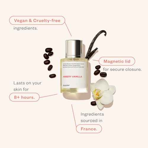 Dossier - Ambery Vanilla 1.7Oz (50ml) - Eau de Parfum - Inspired by Y S.L's B.lack O.pium - Long-lasting Fragrance - Feminine