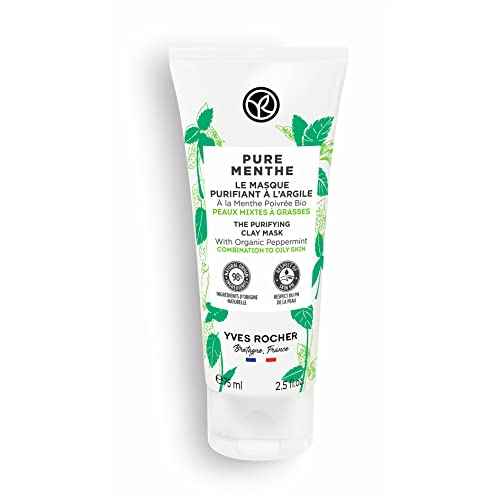 Yves Rocher Pure Menthe Purifying Clay Mask for Oily and Combination Skin, 75 ml./2.5 fl.oz.