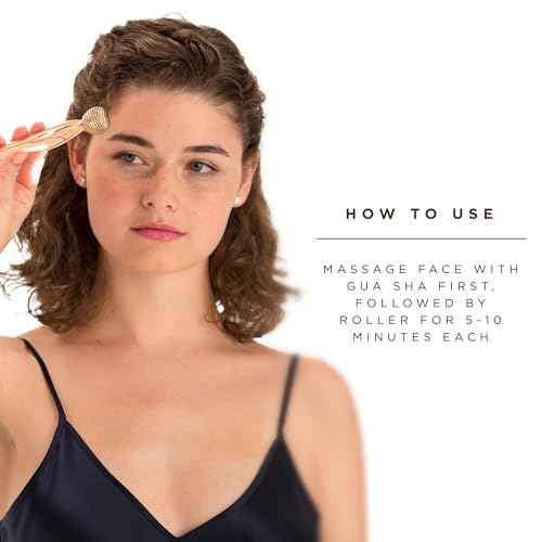 Osmosis 2-In-1 EPIC Duo Skin Tool, Gua Sha Facial Roller Multi-Tool, Increases Circulation, Firms, Helps Reduce Puffiness, For Face Eyes Neck
