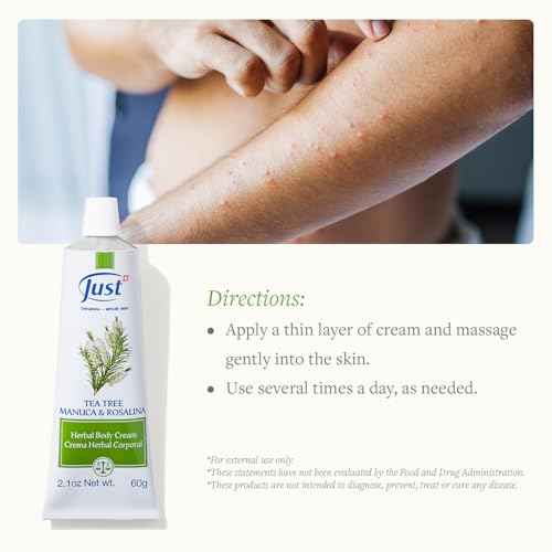 Swiss Just Tea Tree Oil, Manuka Honey and Rosalina Herbal Cream 60g.