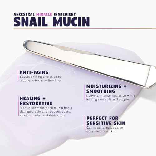 Moon Milk Snail Mucin Moisturizer Gel Cream 3.52 Oz - Blue Light Skin Defense - Korean Snail Mucin Serum Cream that Replenishes Moisture & Leaves Skin Brighter, Plumper, Soothed & Smooth - 2 Pack