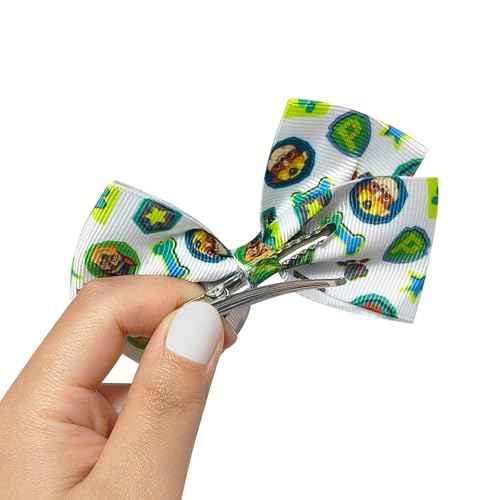 LUV HER Paw Patrol Alligator Hair Clips for Kids ? 7-Pack Non-Slip 4-Inch Hair Bows ? Girls Hair Accessories with Rescue Pup Prints ? Ages 3+ ? Non-Toxic Material
