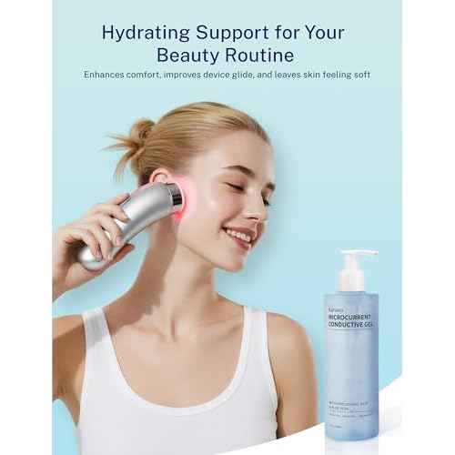 10oz Microcurrent Conductive Gel ? Hydrating Gel with Hyaluronic Acid & Aloe Vera ? Fragrance-Free, Paraben-Free, Non-Irritating ? Safe for All Skin Types