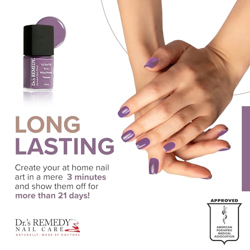 Dr¡¯s Remedy Enriched Nail Polish: Non Toxic, All Natural, and Organic - Doctor Formulated: Strengthens, Restores, Heals, and Protects '24-Free' - PLUCKY Plum