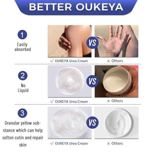 OUKEYA Urea Cream 42% plus Salicylic Acid 2% Intensive Repair Treatment for Cracked Skin on Hands, Heels, Elbows, and Lips - Relief for Dry Feet - Enhanced Pump Dispenser Packaging - Gross wt 8.03 OZ