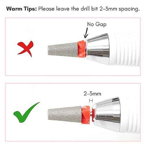 Makartt Nail Drill Handpiece for Malory, 30000RPM Rechargeable Electric File Machine Replacement for Manicure Art Tool, Professional Gel Polish Acrylic Powder Remover