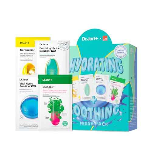 Dr.Jart+ Art Start Hydrating and Soothing Korean Face Mask Value Set | Korean Skin Care Set of 4 Masks