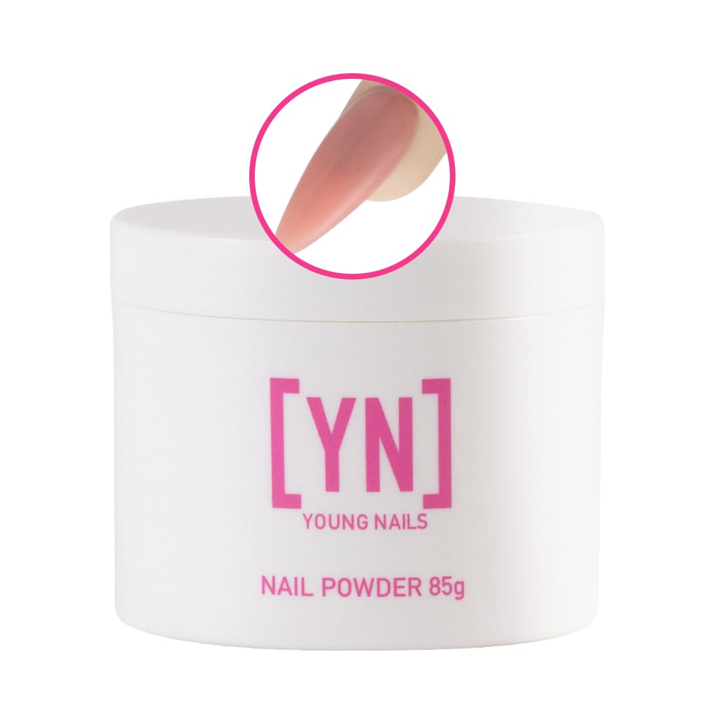 Young Nails Acrylic Cover Powder - Self-Leveling Acrylic Nail Powder, Clear Nude Pink White Acrylic Powder for Nail Extenstion, Professional Grade, Superior Adhesion, Color - Cherry Blossom, 85g