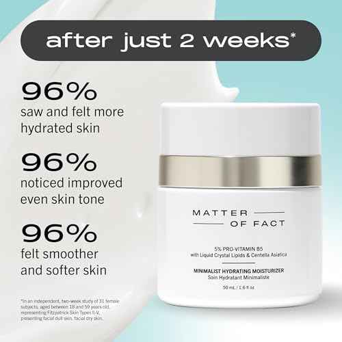 MATTER OF FACT Minimalist Hydrating Moisturizer with Pro Vitamin B5, Liquid Crystal Lipids and Centella Asiatica, Lightweight Daytime Face Cream for Moisture Barrier Support, 50mL / 1.6 Fl Oz