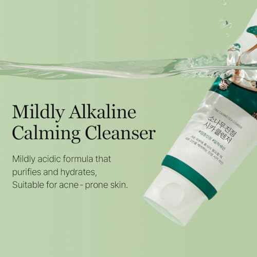ROUND LAB Pine Calming Cica Cleanser 5.07 Fl Oz ? Acne Face Wash with Salicylic Acid, BHA & LHA for Sensitive Skin, Soothing Cica + Hydrating Hyaluronic Acid, Gentle Foaming Cleanser, 150ml