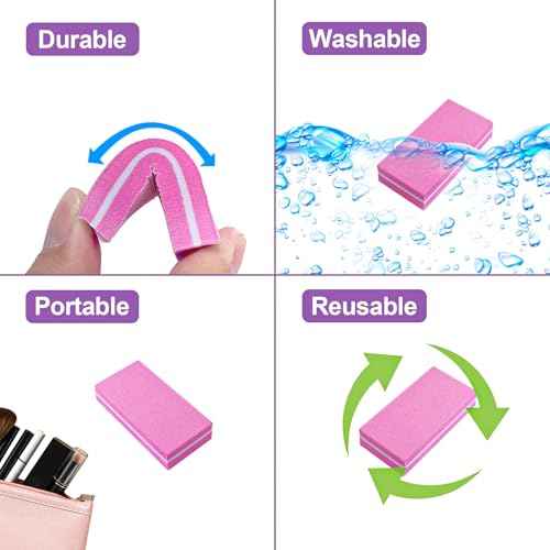 Nail Buffers (30 Pack), Buffer Block Nail File for Acrylic Nails and Natural Nails, 100/180 Grit Small Nail Buffer Block Bulk Buffing Blocks for Nail Buff Professional Manicure File Blocks Hot Pink