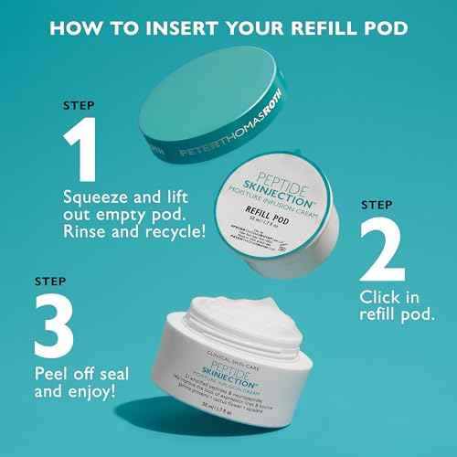 Peter Thomas Roth | Peptide Skinjection¢â Moisture Infusion Cream, Refillable Moisturizer, For Loss of Firmness and Elasticity, Fine Lines & Wrinkles, Dryness, 21 Amplified Peptides & Neuropeptides