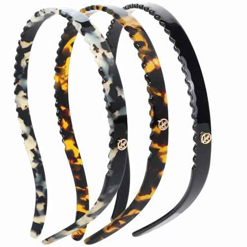 3 Pack Eyewear Headbands,No Headache Non Slip Hair Bands Fashion Thin Headbands for Womens Sisters Girls Gifts(Black,Tortoise,Amber)