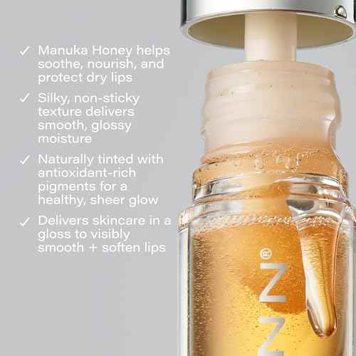 SKINN Luminous Lip Oil Bundle, 2-Piece (Golden & Blush) - Support Collagen Production, Smooth Lines & Soothe Dry Cracked Lips - Improves Elasticity, Texture & Luminosity - Vitamin C & Manuka Honey