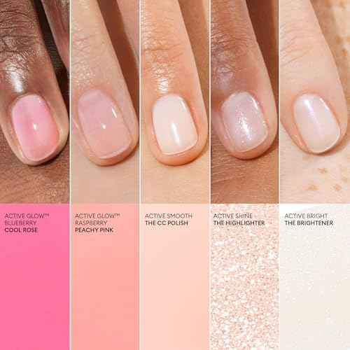 Manucurist Rainbow Active¢â Full Range 5-Pack Gift Set - Nail Care & Polish Set - No Lamp - 5 Treatment Nail Polish : Glow Raspberry, Glow Blueberry, Shine, Smooth, Bright - Christmas Gifts for Women