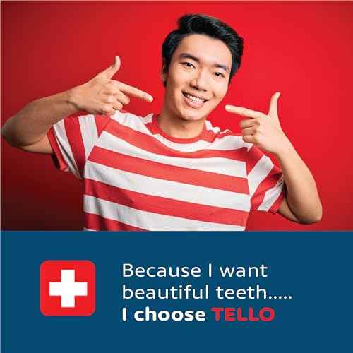 TELLO 4480 Adult or Child Ultra Soft Toothbrush with Smaller Head for Gentle Cleaning with Ergonomic Handle, Made in Switzerland, Colors Vary, 12-Pack