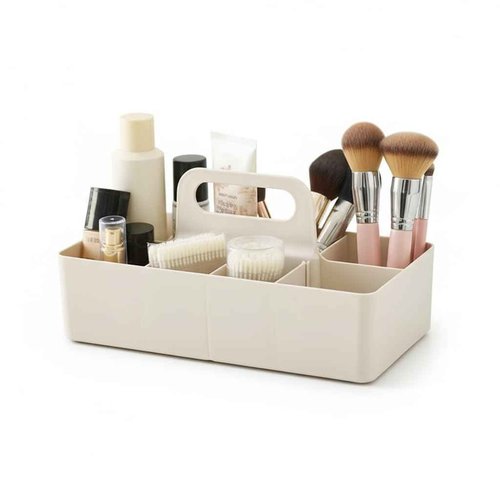 Bathroom Makeup organizer Countertop with Handle,Skincare Organizer Caddy for Vanity,Storage Box with Handle,Large Cosmetic Display case for Dresser,Large Size