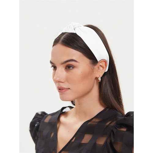 Knotted Headband for Women Non-slip Head Bands Top Knot Headbands Solid Colors Blue Headbands Fashion Hair Accessories for Women Girls