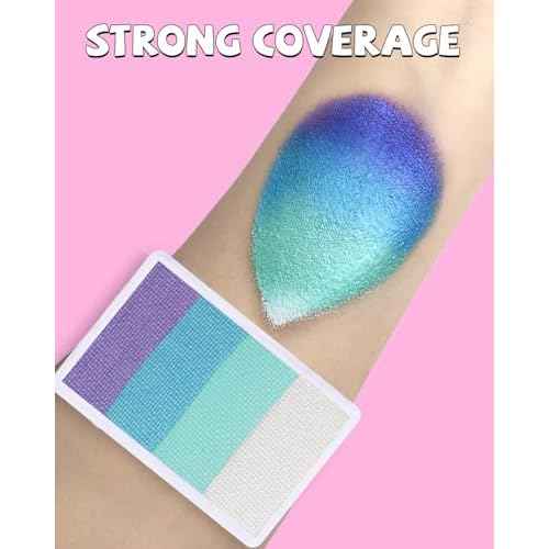Anka Bella Professional Water Activated Rainbow Cake Face Paint£¨Pearl Sky£©50gm,Hypoallergenic, Non-Toxic,Face Body Painting Makeup