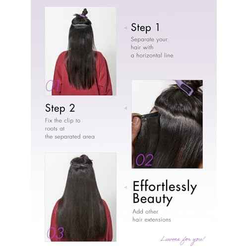LUVME HAIR Hair Extensions Real Human Hair Fullness with 1 Pack 135g Silky Straight Clip in Hair Extensions 9pcs 20clips 18 inch Hair