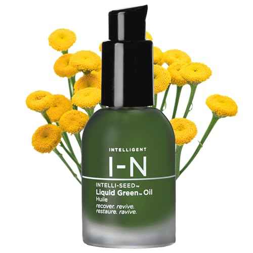 Intelligent Nutrients Liquid Green Oil, Organic Face Oil for Radiant Skin, Lightweight Hydrating Treatment, Vegan, 1 Oz