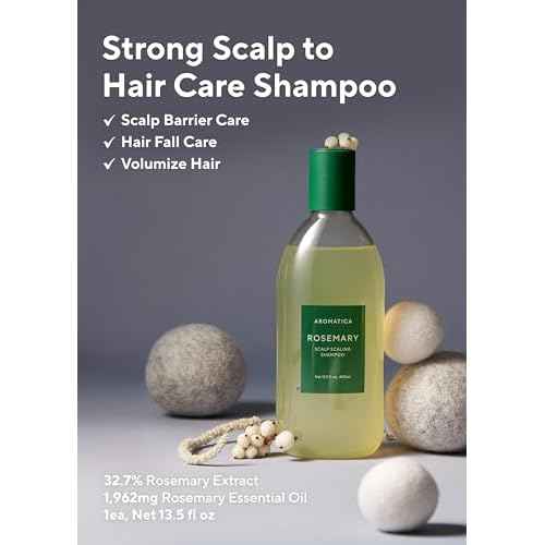 AROMATICA Rosemary Hair Care Gift Set - Shampoo for Hair Growth & Heat Protection, Leave-in Treatment & Scalp Treatment - Hair Care Kit for Women, Sulfate/Paraben Free For Men And Women