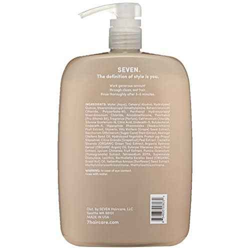 SEVEN Hair Care Satara Volume Conditioner for Women & Men, Sulfate + Paraben Free, Cruelty Free, Argan Oil, Pro Vitamin B5, Hydrolyzed Quinoa, Grapeseed Oil for Flat + Limp Hair Made in USA