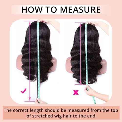 360 Lace Front Wigs Human Hair Body Wave 200% Density 16 Inch Upgraded Hidden Straps 360 HD Full Lace Wigs Human Hair With Drawstring Pre Plucked With Baby Hair for Women Natural Black