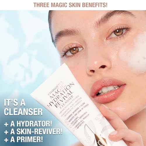 Charlotte Tilbury Hydration Revival Skincare Discovery Set - Travel Size Skincare Kit with Magic Hydration Revival Cleanser, Glow Toner and Magic Water Cream