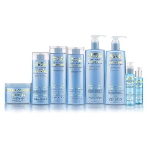 GIOVANNI Biotin & Collagen Conditioner - Strengthening Conditioner, Vegan, Cruelty-Free, Infused with Natural Botanical Ingredients, Salon-Quality, Color-Safe, For Healthy-Looking Hair - 24 Oz