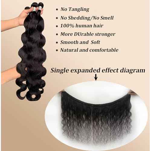 12A Unprocessed Brazilian Human Hair Body Wave human hair bundles 3 Bundles 14 16 18 Inch 300g/Pack Natural Black soft Smooth Double Weft Quick Weft Extensions for Women