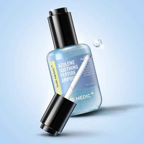 SURMEDIC AZULENE Moisturizing Soothing Ampoule, Hydrating Calming Relief Facial Serum for Dry Face, Sensitive Skin, Barrier Repair, Korean Skin Care 80ml, 2.7 oz
