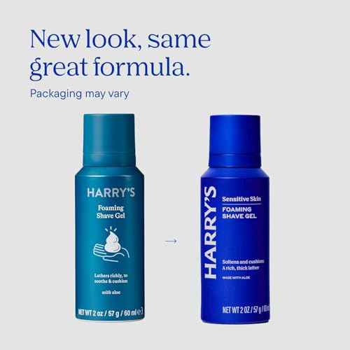 Harry's Original Shaving Kit for Men - 6 Razor Blade Refills, Foaming Shave Gel - German Engineered