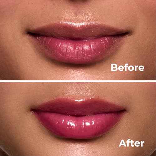 Lamel All-in-One Lip Oil - Lightweight, No-Sticky, Tinted, Plumping, Hydrating Lip Gloss - Lip Balm for Day & Night Use, Long-Lasting Lip Stain, Lip Glow Oil, Lip Plumper Tint - Pink Sparkle ¢à402