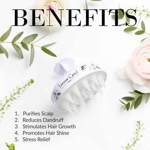Scalp Massager Hair Growth by Leonor Greyl - Award Winning Luxury Scalp Massager Brush. Purifies and Stimulates the Scalp to Promote Hair Growth, Shine and Strength
