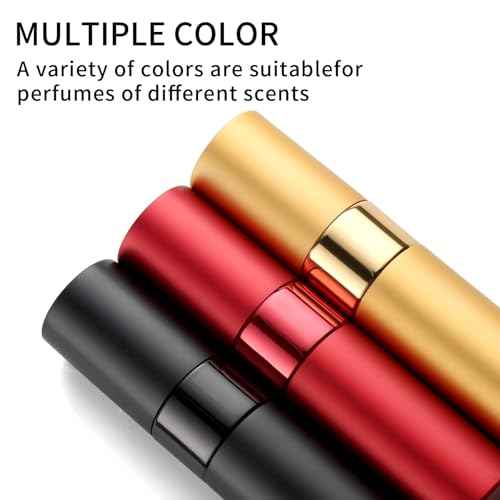??Perfume Travel Refillable Atomizer 8ML (3PCS) - Empty Cologne Spray Bottle, Portable & Leakproof Sprayer for Travel?? (Black)